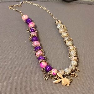 Purple and Pink Beaded Playboy Inspired Necklace